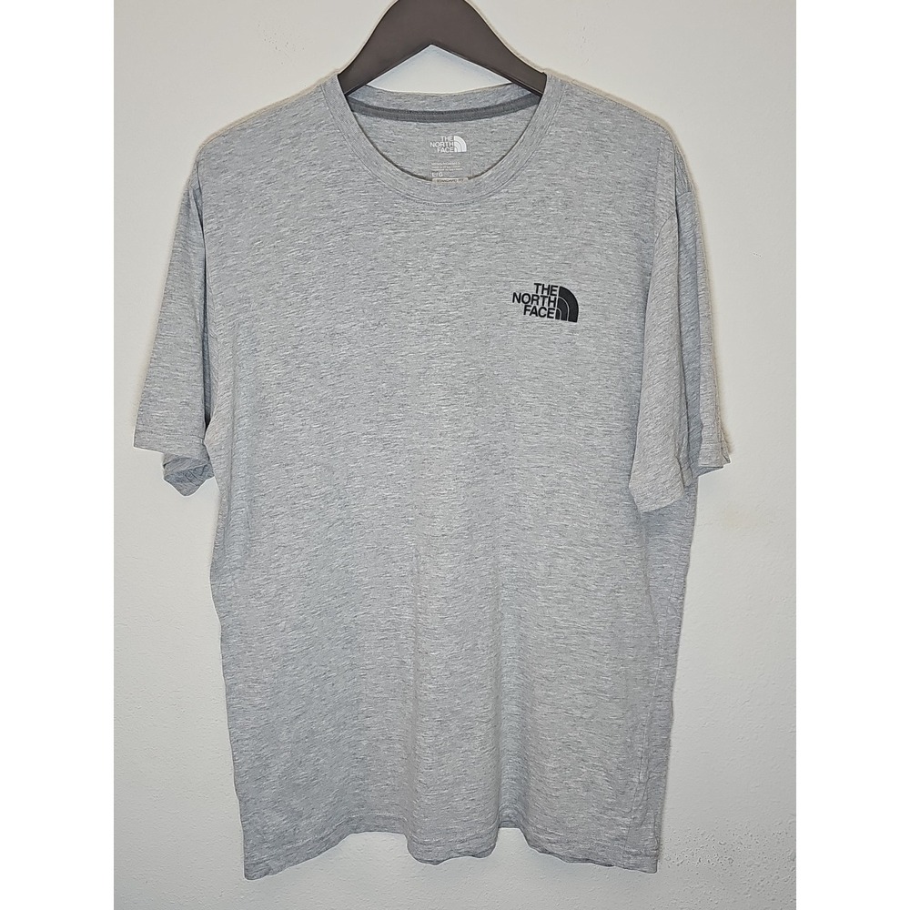 The North Face Ash Gray and Black Graphic Tee Short Sleeve Shirt - Men's Size L